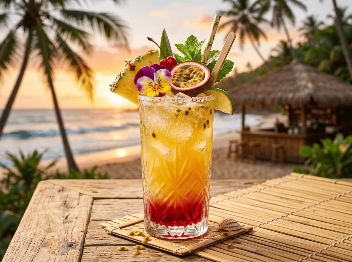 Tropical Kombucha Mocktail