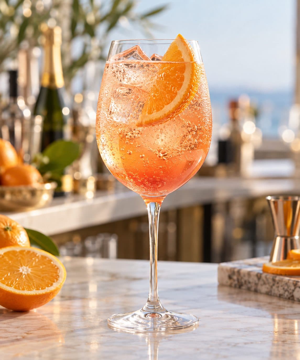 Rosaroter Spritzer